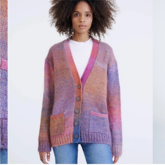 Re/Done 90s Cardigan Sweater Spacedye Medium